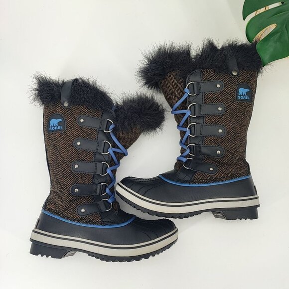 Sorel Women's Tofino II Black Leather Snow Boots NL2034-248 Size 6 - Picture 6 of 8